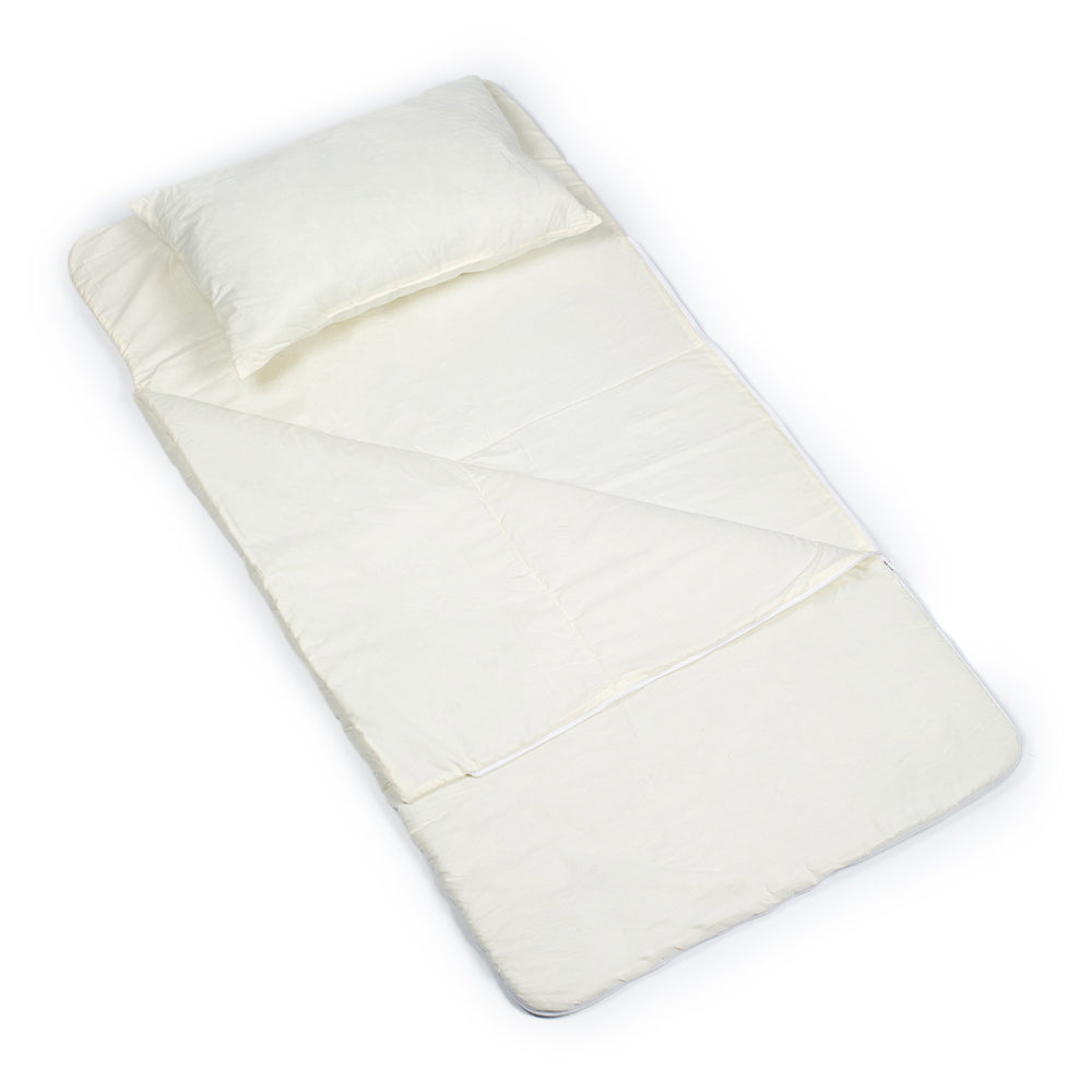 Sac de dormit de bumbac cu perna si fermoar 140x75 cm Nativo Dreams Bej