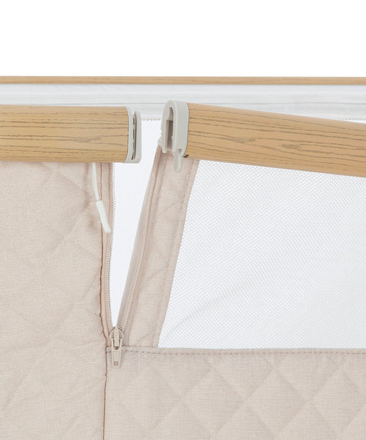 Cuna mecedora eléctrica Carrello PRIMA Honey Beige, melodías, sensor de movimiento, temporizador, bluetooth
