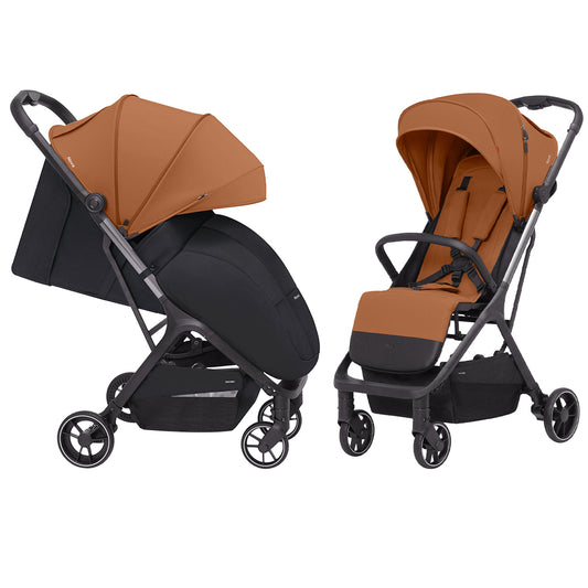 Cochecito deportivo Carrello Nova CRL-5521 Tangelo Orange, plegado automático, compacto, máx. 22 kg