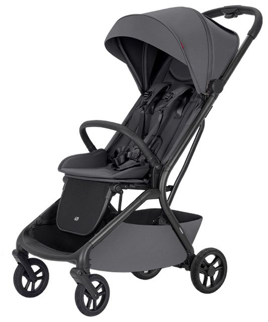 Carucior copii compact Carrello Magia 2.0 CRL-6655 2 in 1 Elm Grey, dimensiuni bagaj de mana, max. 22 Kg, adaptori cos auto