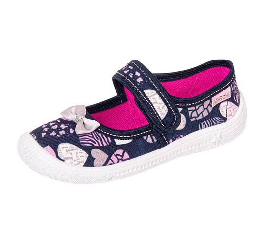 Pantofi cu interior de bumbac pentru fetite Vi-GGa-Mi Dorota Inimioare