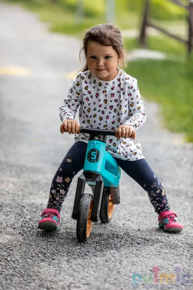 Bicicleta fara pedale Funny Wheels Rider SuperSport 2 in 1 Aqua/Aqua