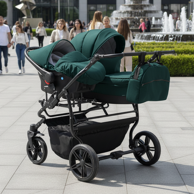 Carucior pentru gemeni 3 in 1 Nativo Gemini