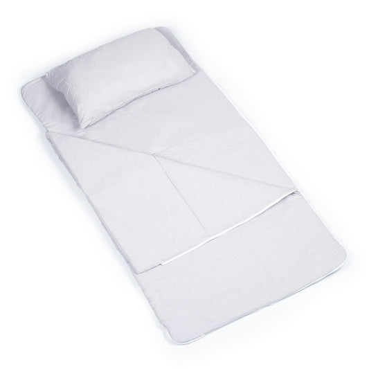 Sac de dormit de bumbac cu perna si fermoar 140x75 cm Nativo Dreams Gri