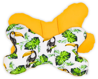 Almohada de mariposa de doble cara 100% algodón "Tukan"