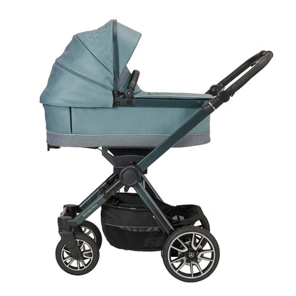 Carucior Mercedes-Benz Avantgarde GTX 3 in 1 Verde Silber (611), scaun auto Römer Baby-Safe Harbor Blue