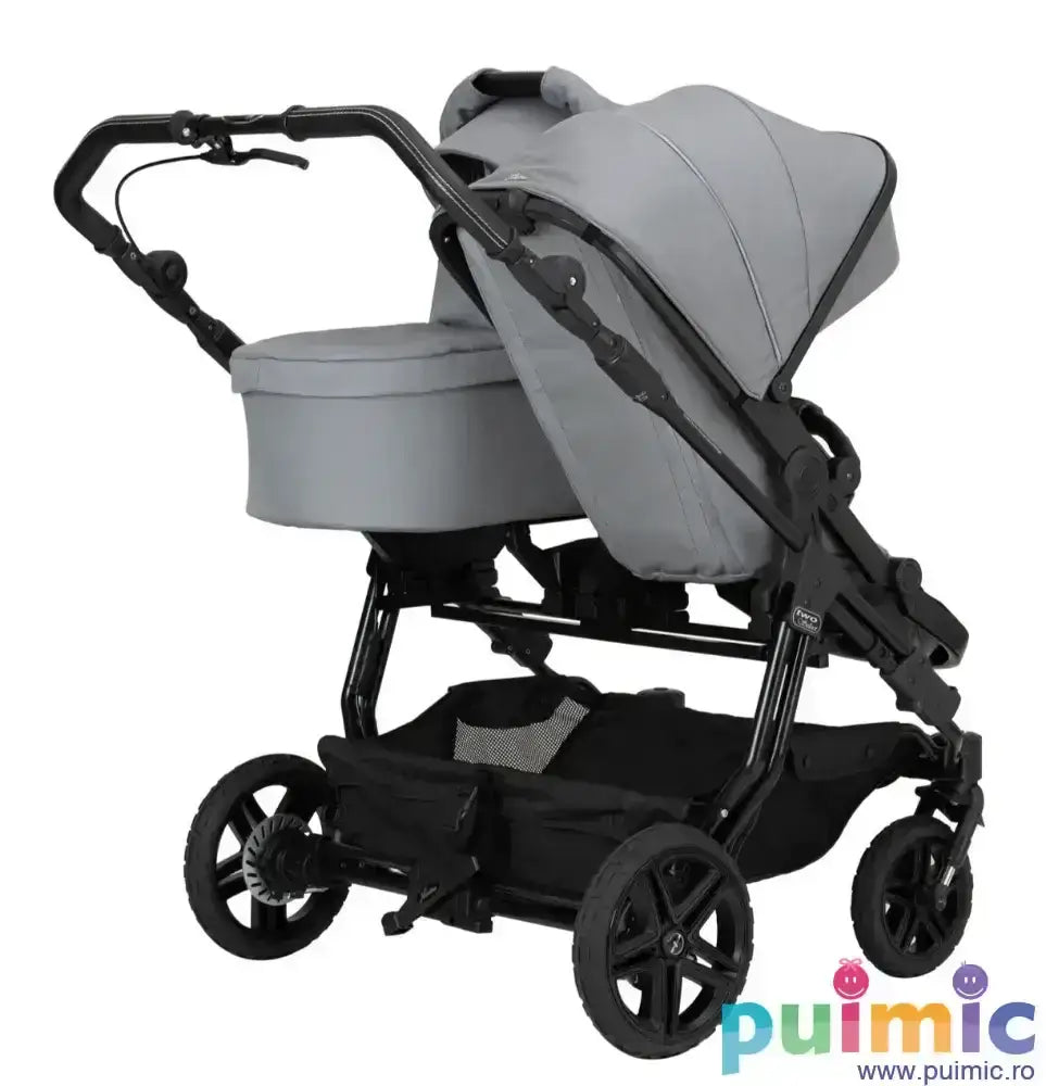 Cochecito deportivo gemelar Hartan Two Select Outdoor Amethyst (703), reversible, plegado compacto, ruedas neumáticas