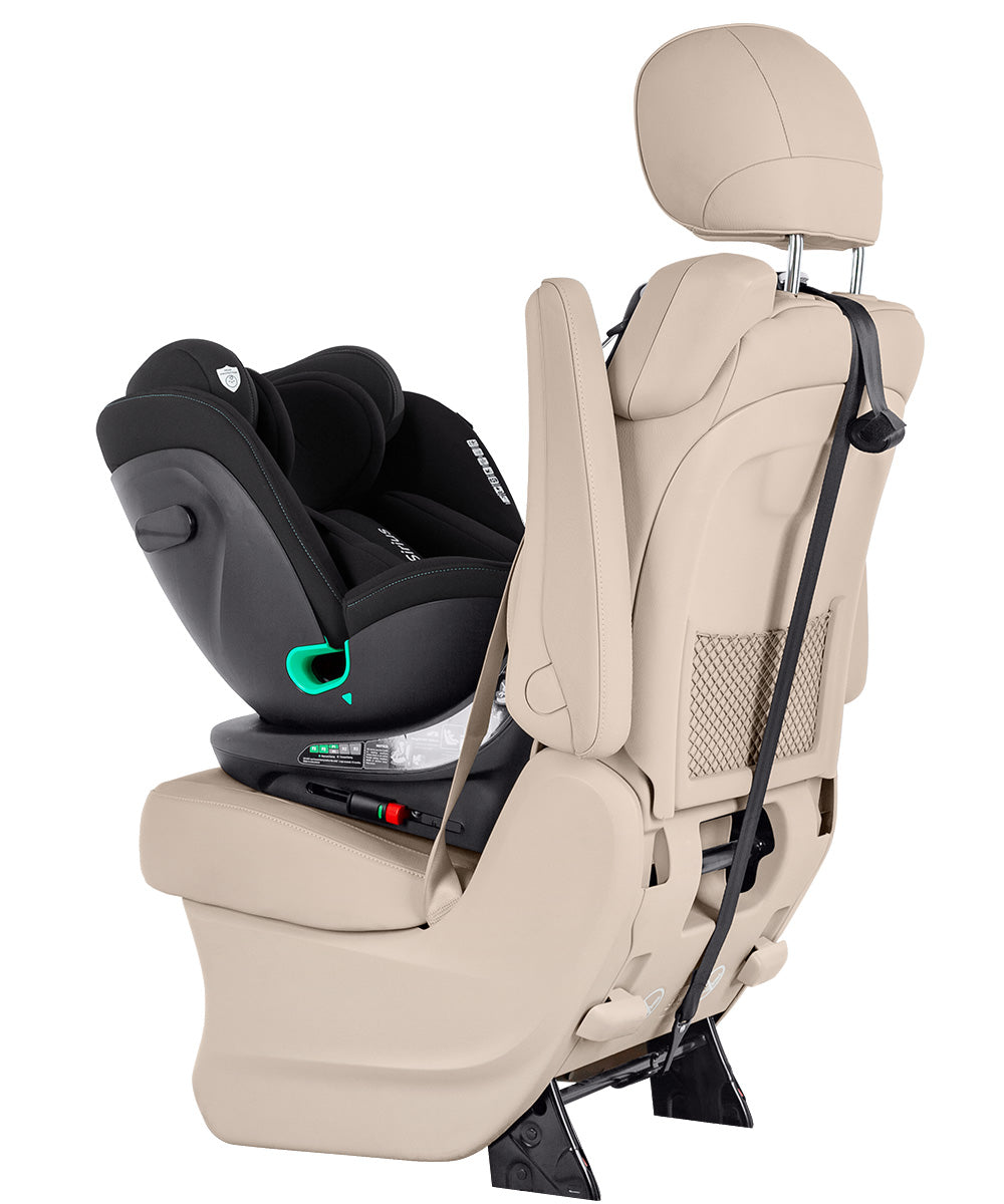 Scaun auto rotativ Carrello Sirius (CRL-8808) Absolute Black 40-150 cm 360° i-Size R129/03 Isofix Top Tether scaun-auto