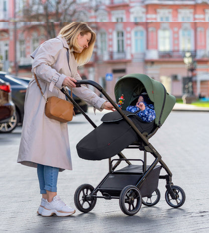 Carucior sport premium compact max. 22 Kg protectie UV UPF 50 invelitoare picioare Carrello Alfa CRL-5508 Sea Green