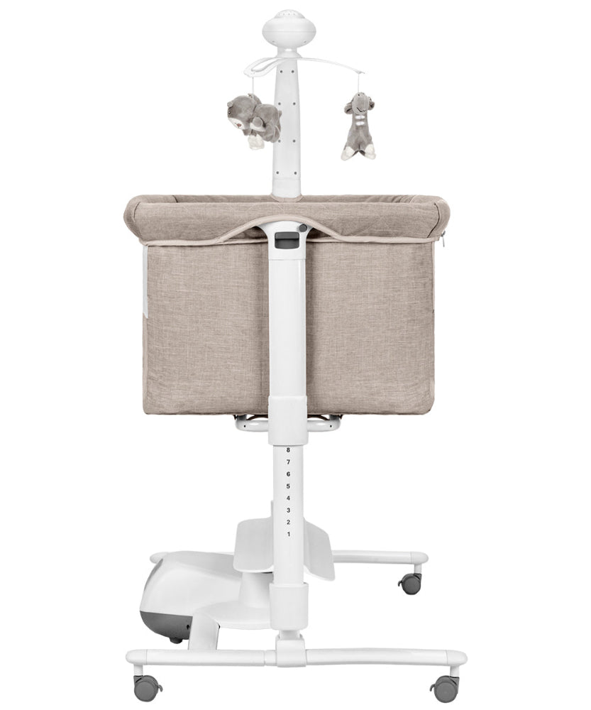 Patut leagan electric Carrello Bloom Cream Beige 85x50 cm cu senzor de miscare telecomanda 7 moduri de leganare 5