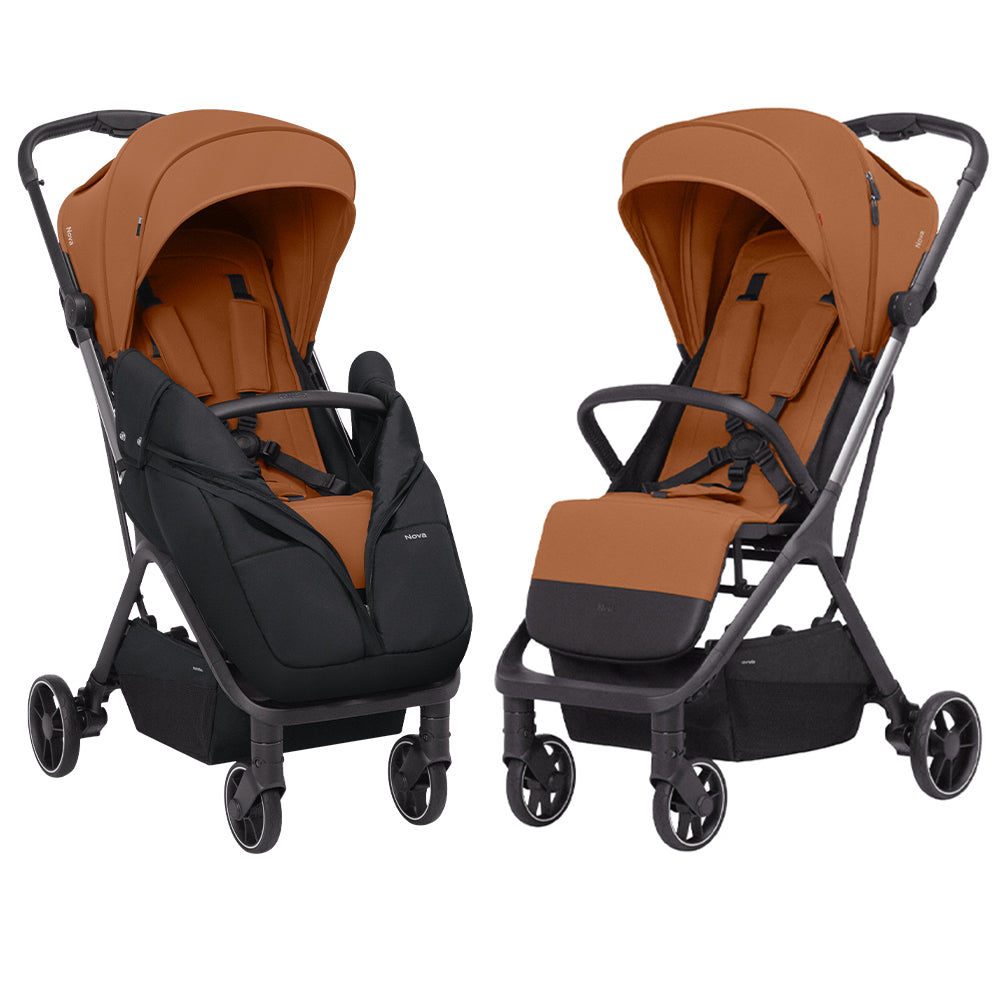 Cochecito deportivo Carrello Nova CRL-5521 Tangelo Orange, plegado automático, compacto, máx. 22 kg