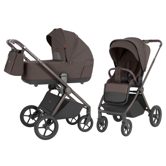 Carucior copii Carrello Ultra (CRL-6527) 2 in 1 Chestnut Beige, max. 22 Kg, reversibil, reglare landou pe inaltime