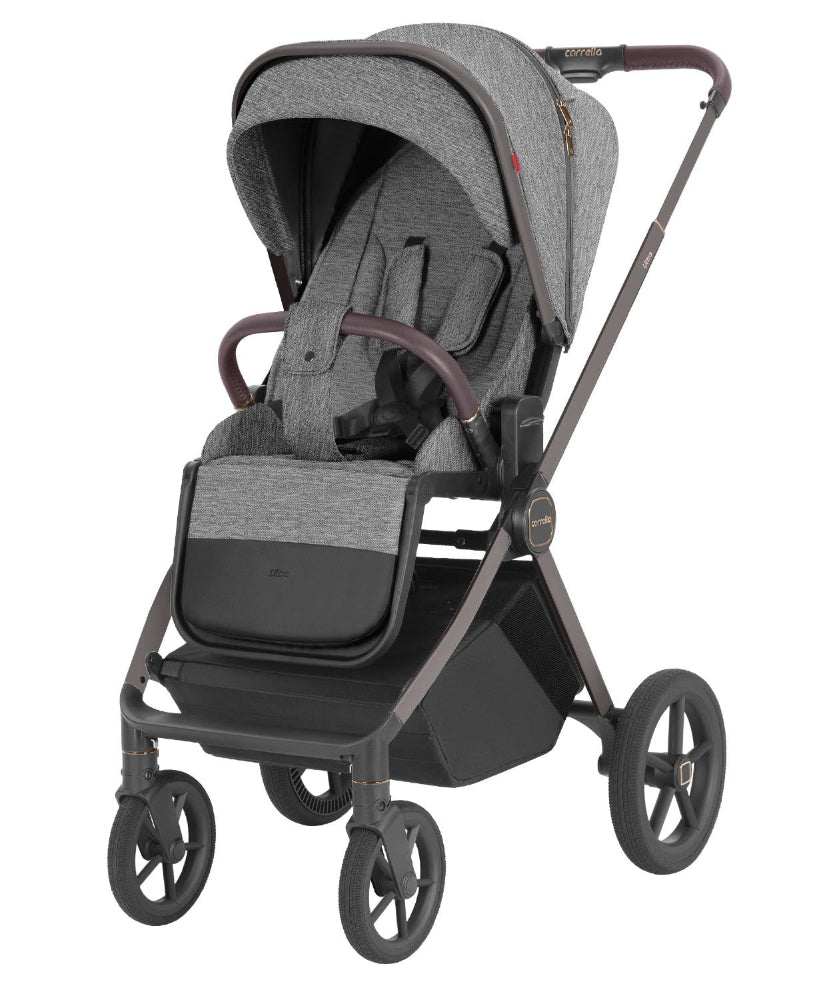 Carucior copii Carrello Ultra (CRL-6527) 2 in 1 Metal Grey, max. 22 Kg, reversibil, reglare landou pe inaltime