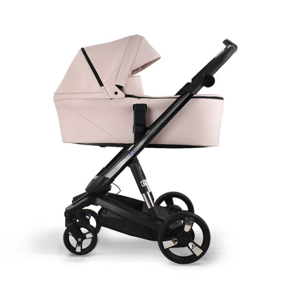 Carucior electric 2 in 1 Ibebe iSTOP & DRiVE FOLLOW ME Piele Ecologica Roz (ISD44), cu leganare automata, max. 22 Kg