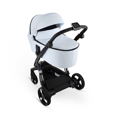 Carucior electric Ibebe iSTOP & DRiVE 2 in 1 Piele ecologica Albastru (ISD47)