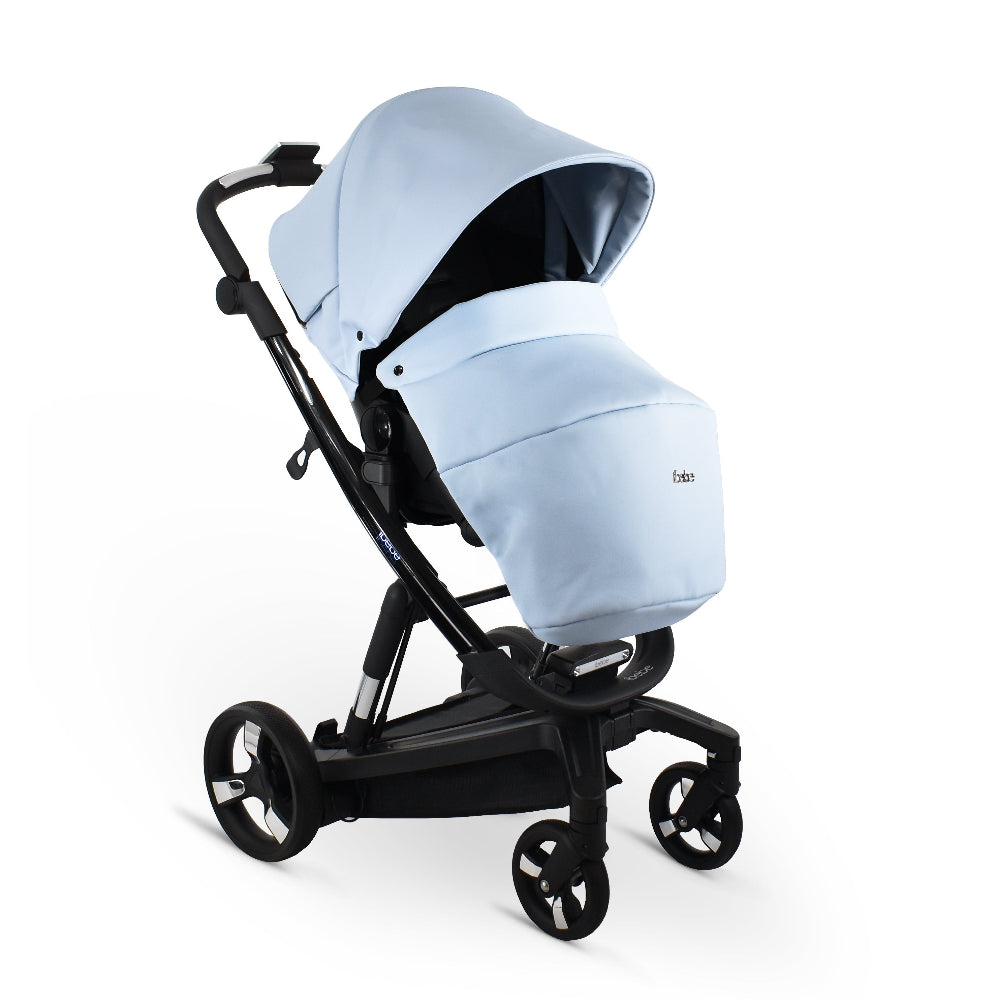 Carucior electric Ibebe iSTOP & DRiVE 2 in 1 Piele ecologica Albastru (ISD47)