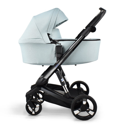 Carucior electric Ibebe iSTOP & DRiVE 2 in 1 Textil Albastru (ISD108)