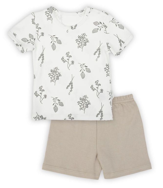 Compleu tricou+pantalon scurt bumbac 100% (183037) Nicol "Gaja"