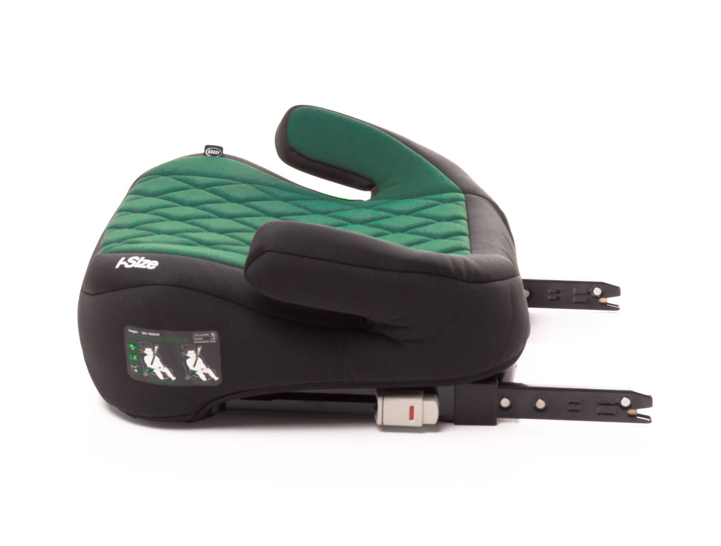 Elevador Isofix 4Baby Hi-Fix 125-150 cm Verde Oscuro, I-Size, conectores ajustables