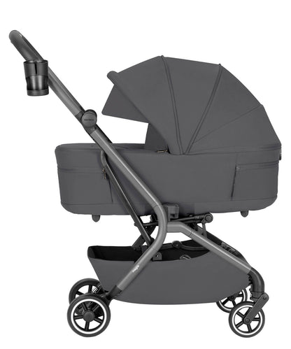 Cochecito de bebé compacto Carrello Magia CRL-6555 2 en 1 Elm Grey, máx. 22 kg, dimensiones de equipaje de mano