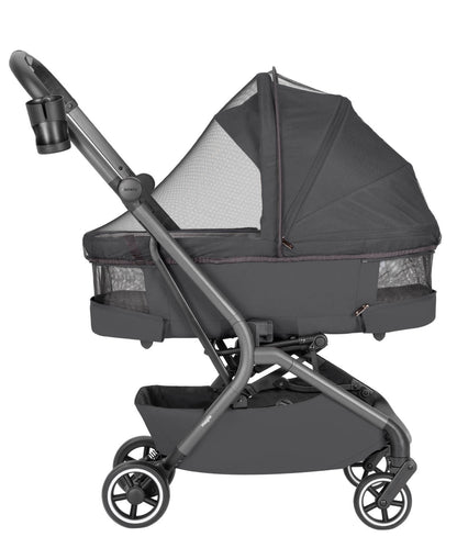 Cochecito 2 en 1 Carrello Magia 2.0 CRL-6655 Elm Grey, compacto, tamaño equipaje de mano, máx. 22 Kg, adaptadores para silla de coche
