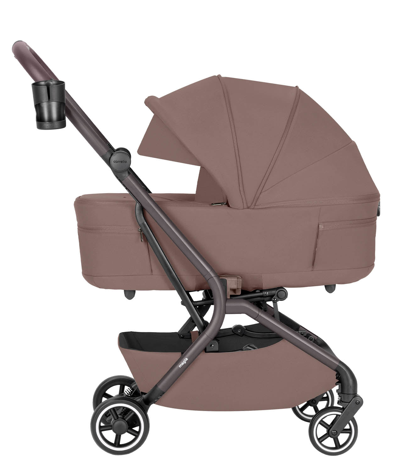 Cochecito compacto Carrello Magia CRL-6555 2 en 1 Rosa Glace, máx. 22 Kg, dimensiones de equipaje de mano