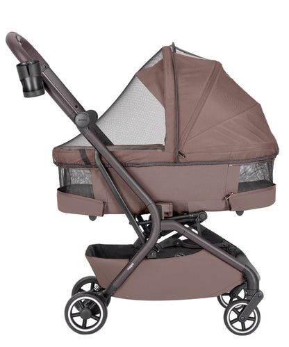 Cochecito compacto Carrello Magia CRL-6555 2 en 1 Rosa Glace, máx. 22 Kg, dimensiones de equipaje de mano