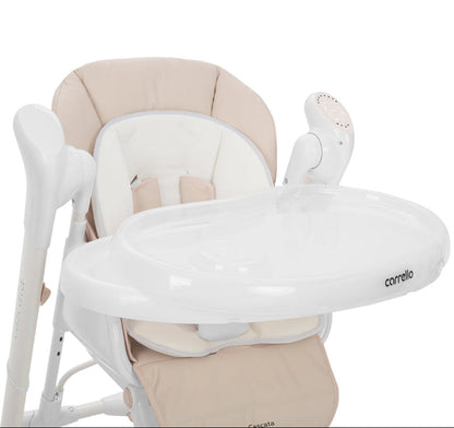 Scaun de masa si leagan electric Carrello CASCATA (CRL-10303/1) Cream Beige,  controlabil prin aplicatie pe mobil