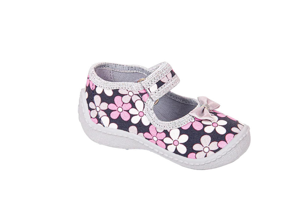 Pantofi cu interior de bumbac pentru fetite Vi-GGa-Mi Zosia Floricele pantofi-copii