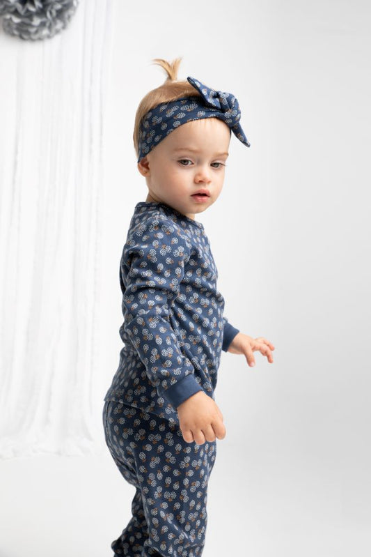 Pijama cu maneca lunga de bumbac 100% (179036) "Sonia"