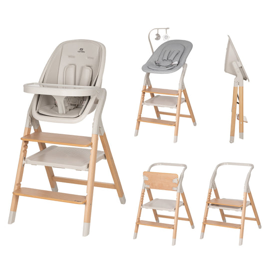 Scaun de masa cu sezlong Carrello ERGO (CRL-16701) 4 in 1 Linen Beige