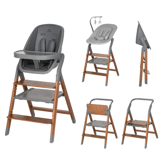 Scaun de masa cu sezlong Carrello ERGO (CRL-16701) 4 in 1 Night Grey