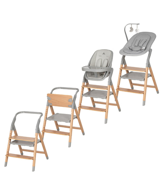 Scaun de masa cu sezlong Carrello ERGO (CRL-16701) 4 in 1 Nordic Grey