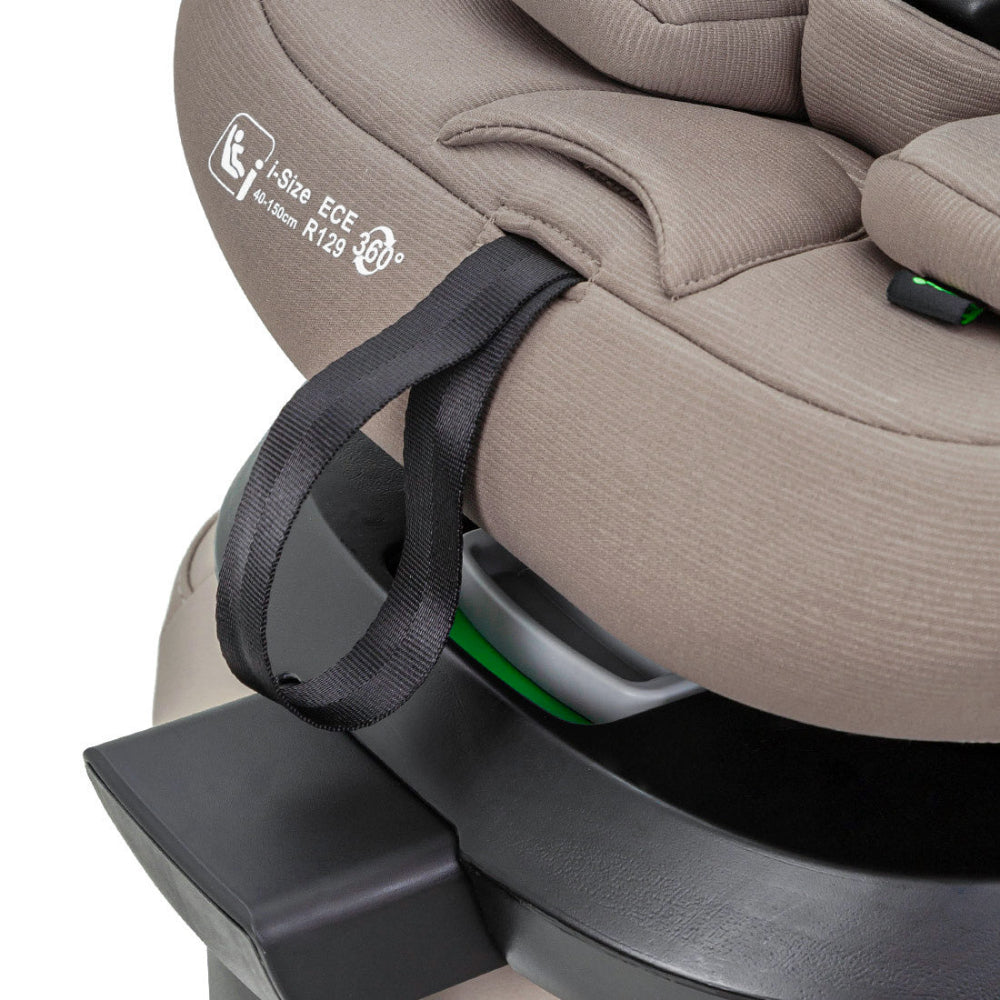 Scaun auto rotativ 360° SPS Carrello OCTOPUS i-SIZE 40-150 cm ISOFIX Seashell Grey scaun-auto