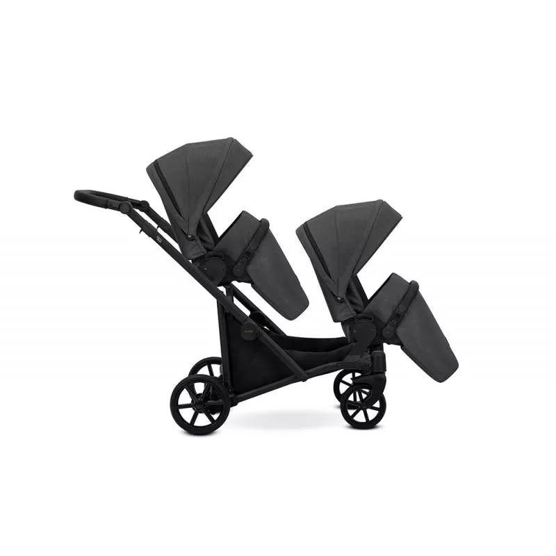Cochecito gemelar Kunert Brav Duo 2 en 1 Grafito/chasis Negro