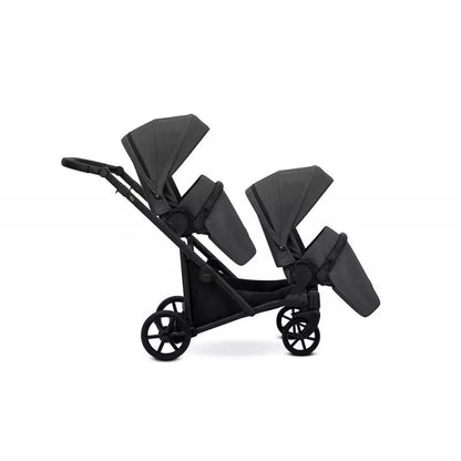 Cochecito gemelar Kunert Brav Duo 2 en 1 Grafito/chasis Negro