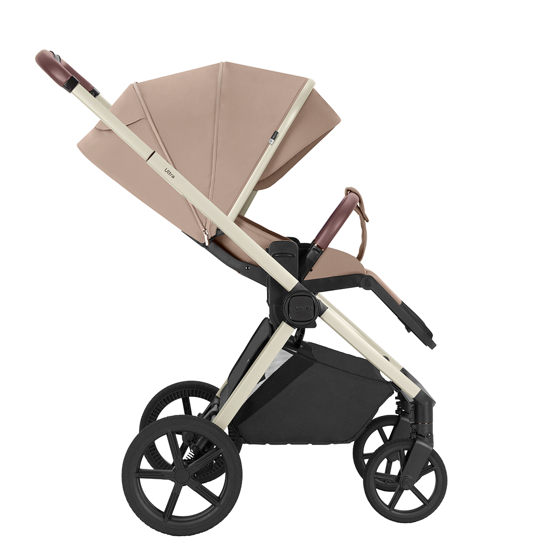 Cochecito Carrello Ultra (CRL-6527) 2 en 1 Floral Beige, máx. 22 Kg, reversible, ajuste de altura del capazo