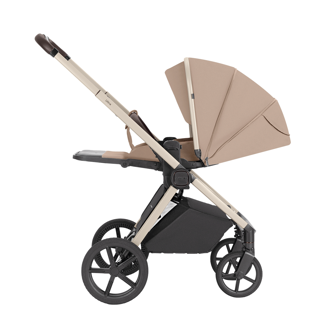 Cochecito Carrello Ultra (CRL-6527) 2 en 1 Floral Beige, máx. 22 Kg, reversible, ajuste de altura del capazo