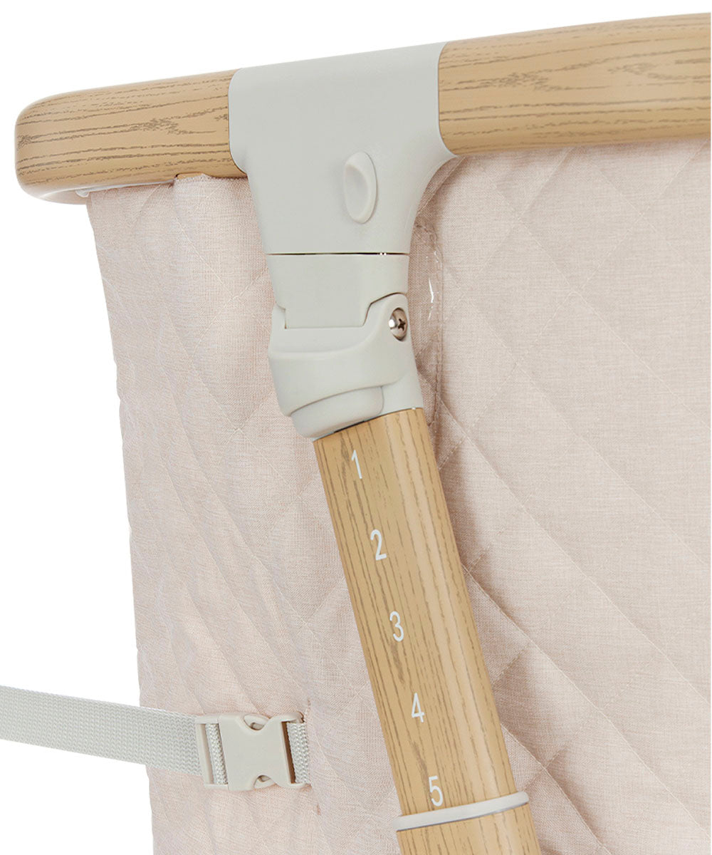Cuna mecedora eléctrica Carrello PRIMA Honey Beige, melodías, sensor de movimiento, temporizador, bluetooth