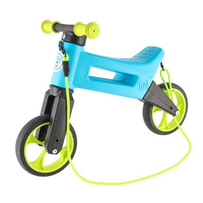 Bicicleta sin pedales Funny Wheels Rider YETTI SUPERPACK 3 en 1 Azul/Lima
