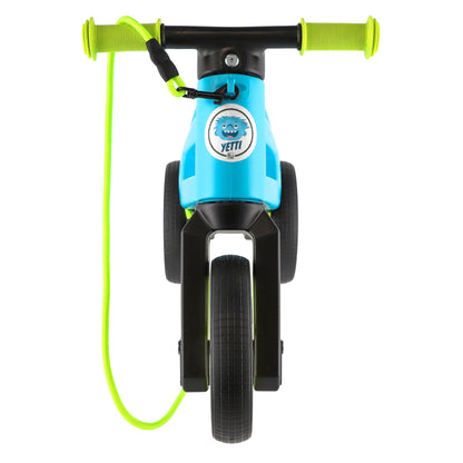 Bicicleta sin pedales Funny Wheels Rider YETTI SUPERPACK 3 en 1 Azul/Lima