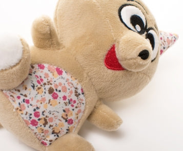 Juguete de peluche para cochecito/cuna 4Baby SQUEEZE Zorro Marrón/Beige