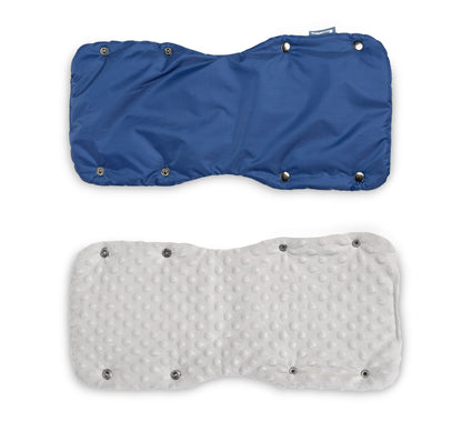 Guantes Minky para el manillar del cochecito azules