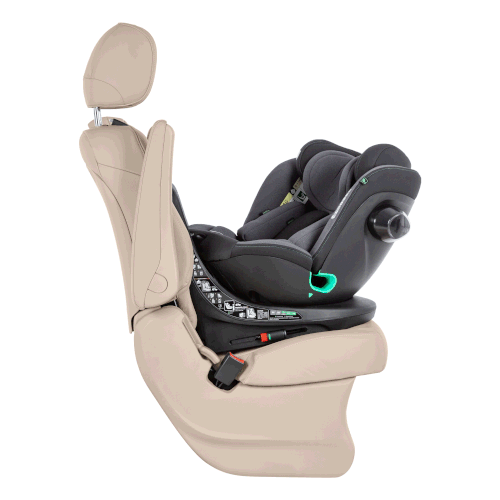 Silla de coche giratoria Carrello Sirius (CRL-8808) Absolute Black, 40-150 cm, 360°, i-Size, R129/03, Isofix, Top Tether